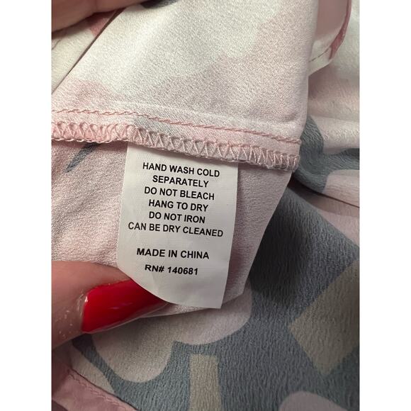 Smak Parlour Pink Black Florals Girl Talk Sheath Dress S NWT - Picture 9 of 9